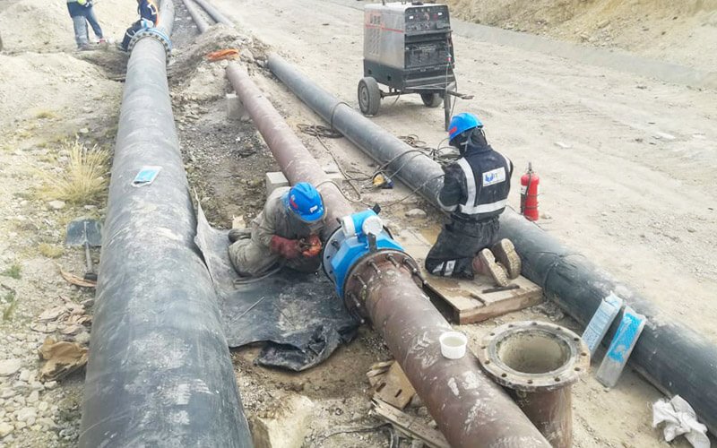 CAMBIO DE LÍNEA DE TUBERÍA EN CANCHA DE RELAVE