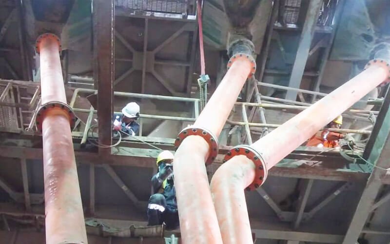 CAMBIO DE LÍNEA DE TUBERÍAS DE LA DESCARGA DE LAS ZARANDAS DE ALTA FRECUENCIA